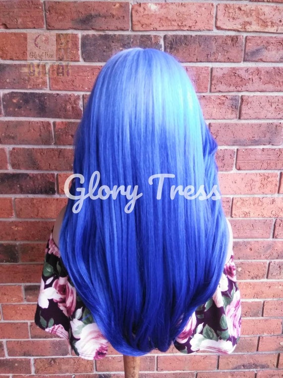 Blue wig for clearance sale