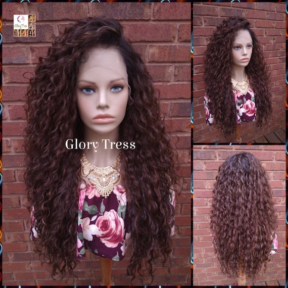 Curly Lace Front Wig, Human Hair Blend, 13X6 Free Parting  display picture 3