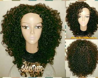 ON SALE // Celebrity Inspired Hairstyle, Kinky Curly Half Wig, Big Curly Afro Wig  // BLESSED