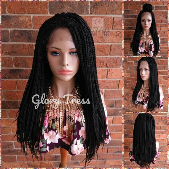 On Sale Senegalese Box Braided Lace Front Wig Long Etsy