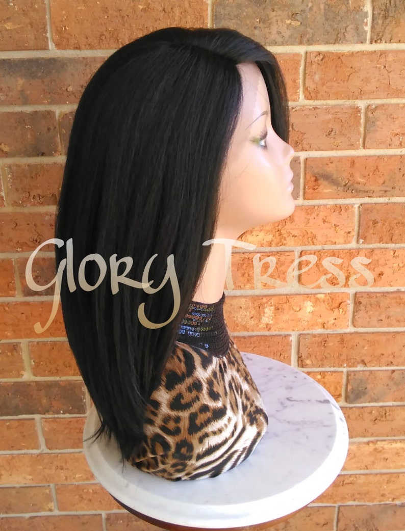 Lace Front Wig Wigs Glory Tress Black Wig Yaki Etsy