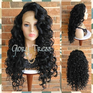 ON SALE // Long & Curly Lace Front Wig With Baby Hair, 100% Remy Human Hair Premium Blend, Glory Tress, Alopecia// PRINCESS (Free Shipping)