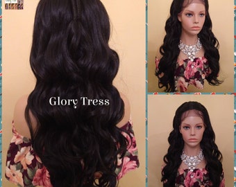 Lace Front Wig, Wavy Lace Front Wig, Glory Tress, Wigs, Braided Wig Wedding Wig, Wig For Prom, Ready To Ship// ELEGANT