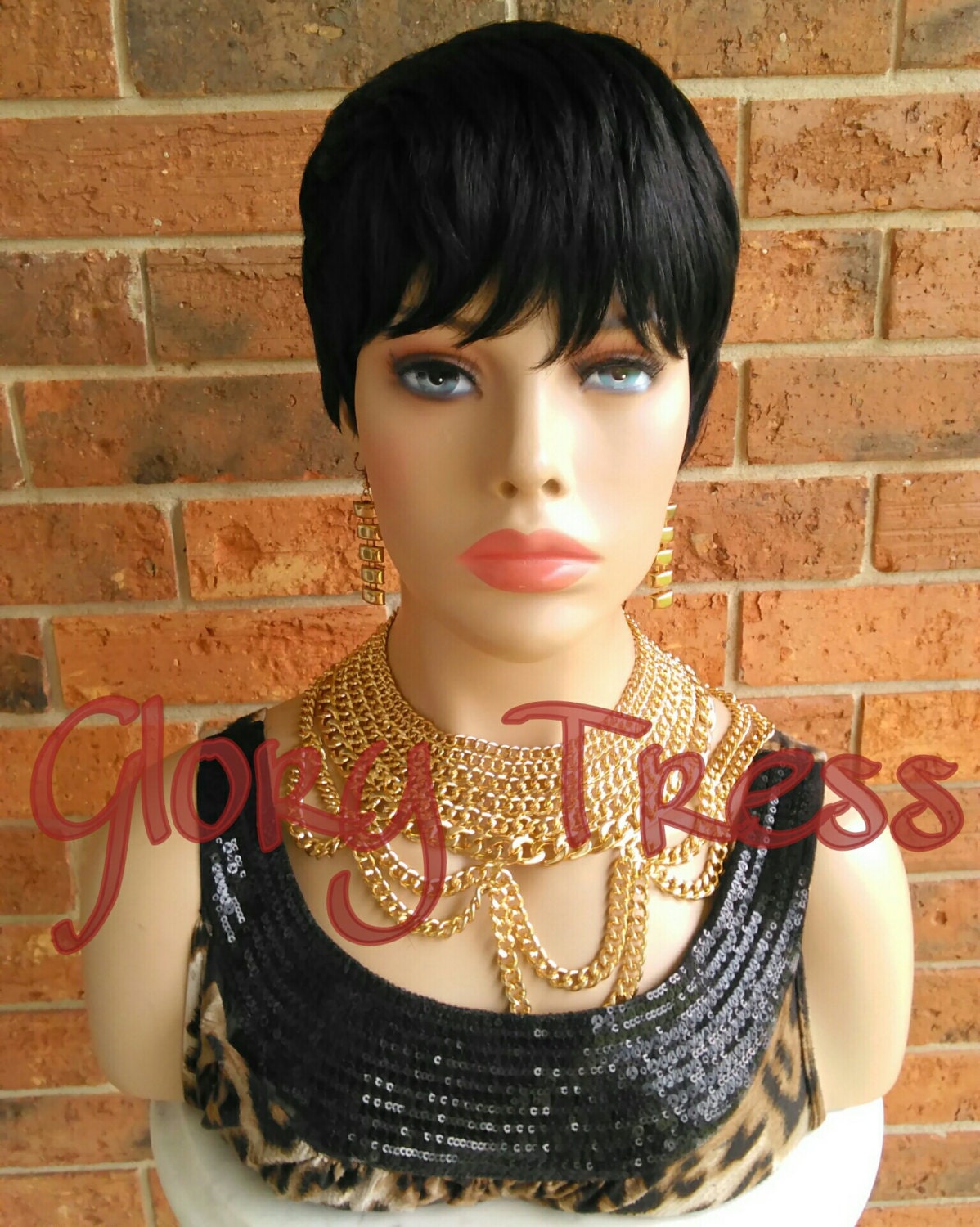 RAZOR CUT Full Wig Pixie Cut Frisur 100 Remy Human Hair Wig Etsy.de