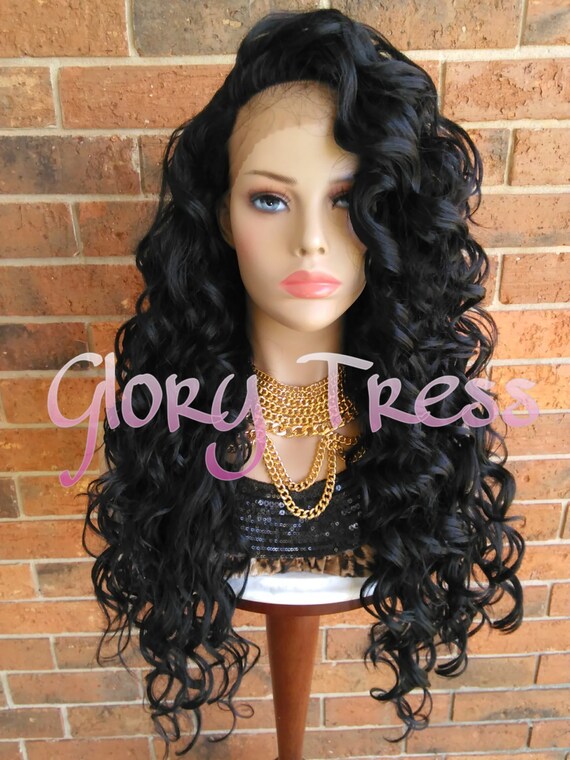 ON SALE Long Curly Lace Front Wig With Baby Hair 100 Remy
