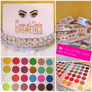 24 kleuren oogschaduwpalet glitter oogschaduw make-up glans make-up dierproefvrij palet Glory Tress Cosmetics - MERMAID QUEEN