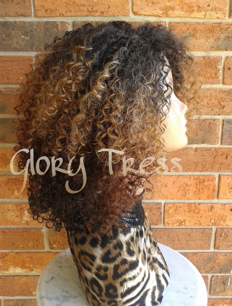 ON SALE // Kinky Curly Wig, Short Curly Half Wig, Big Natural Afro Wig, African American Wig // TRUST image 4