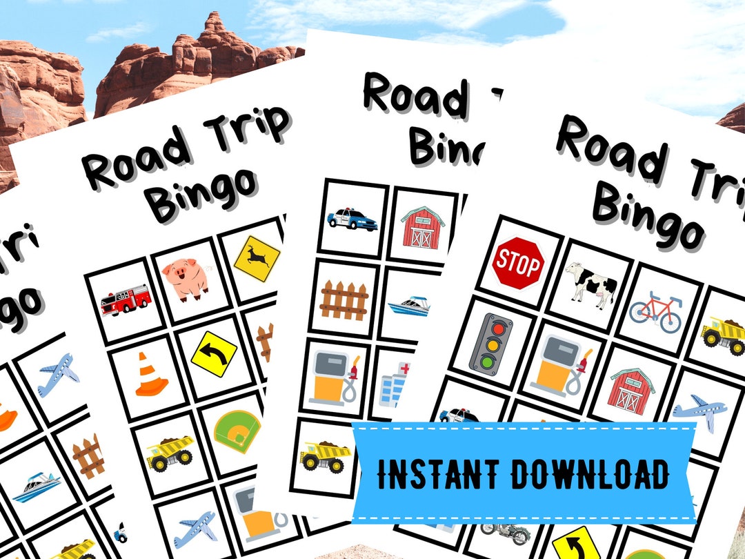 Road Trip Bingo, Kids Printables, Prints, Bingo, Travel Bingo - Etsy