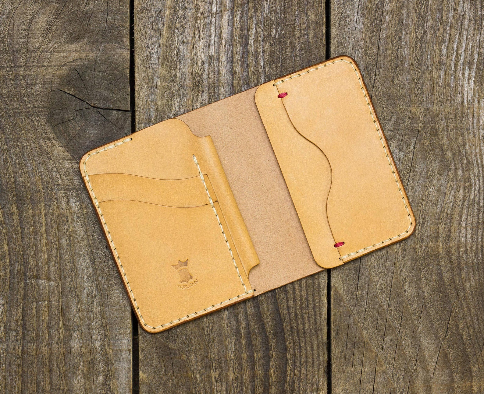Leather Notebook Wallet EDC Small wallet Free Pen & Etsy