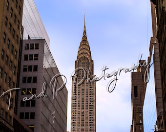 New York Skyline, New York City, New York Landmarks, Chrysler Building, Skyscraper photos, New York City Art, New York Poster, Manhattan