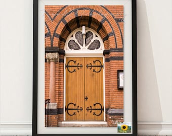 Door photography, CHURCH DOOR photo, digital door photo, Vintage door print, OLD Door wall art, church door digital photo, rustic door photo