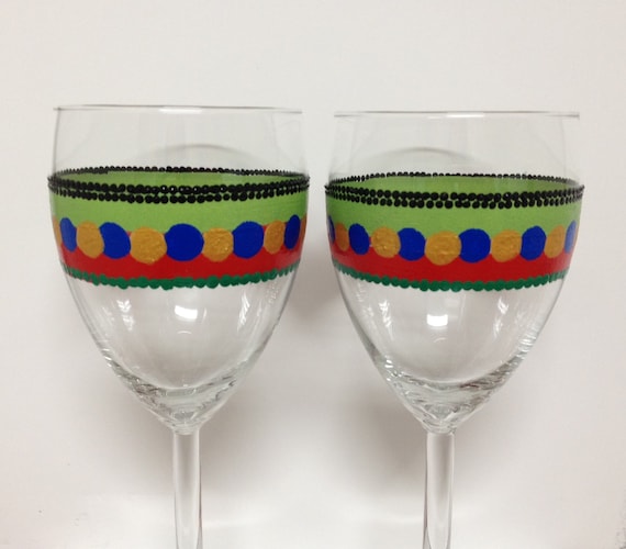 Painted glass, wine glasses, Handpainted glasses, wine painted, custom available, hand crafted PAIR, CUSTOM wine decor, hand crafted glass
