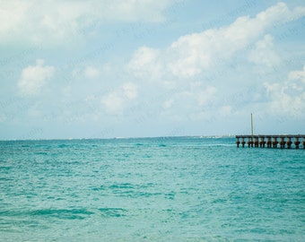 OCEAN photography, Mayan Riviera, Mexico, Cancun, nautical, digital download, Instant printable art, ocean sea photo download, CARIBBEAN Sea