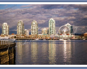 SKYLINE PHOTO, Vancouver, City Scape, city photo, water photography, Landscape photography, water scene photo, DIGITAL photography, wall art