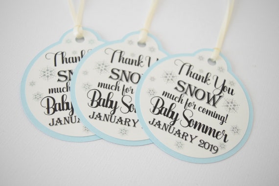 Winter Baby Shower Favor Tags, Snowflake Favor Tags, Baby Shower Favor Tags, Favor Tags, Baby Favor Tags, Baby Shower Tags Il_570xn