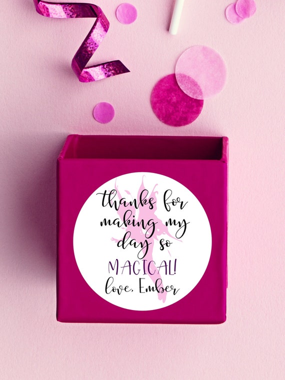 Fairy Birthday Stickers, Fairy Stickers, Fairy Labels, Fairy Birthday, Fairy Favor Stickers, Fairy Theme, Set of 12 Il_570xn