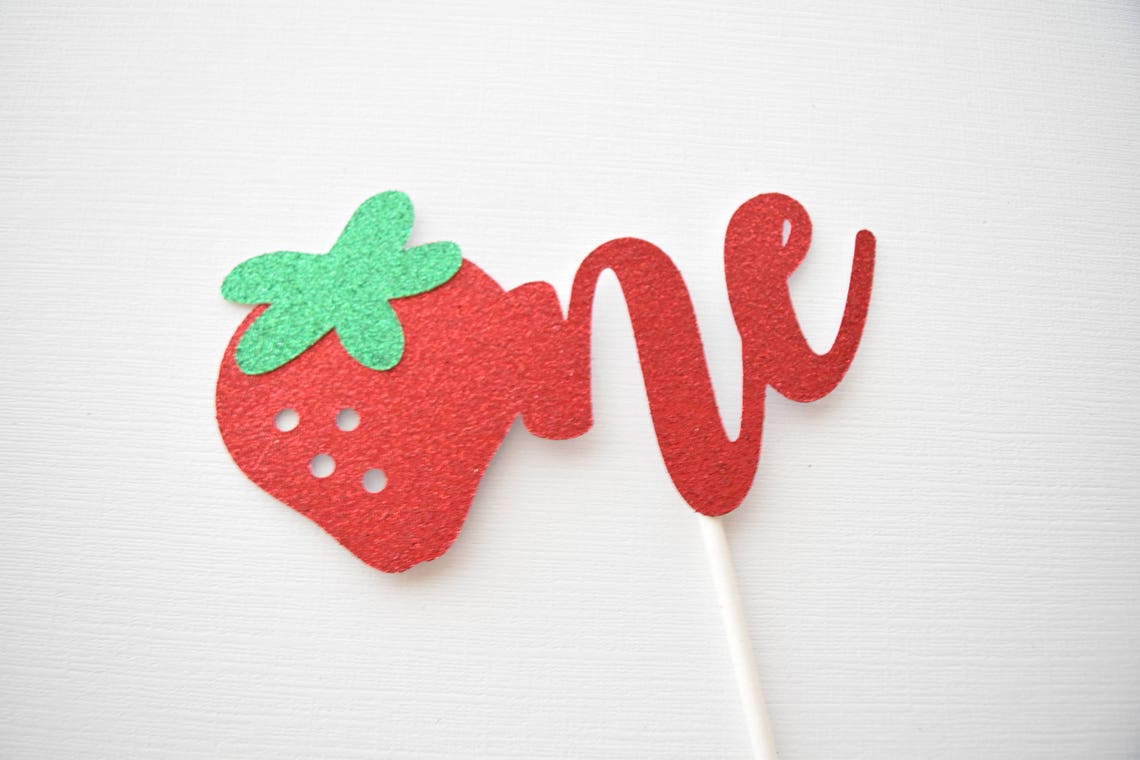 Strawberry Cake Topper Birthday Cake Topper 1st Birthday Etsy Canada