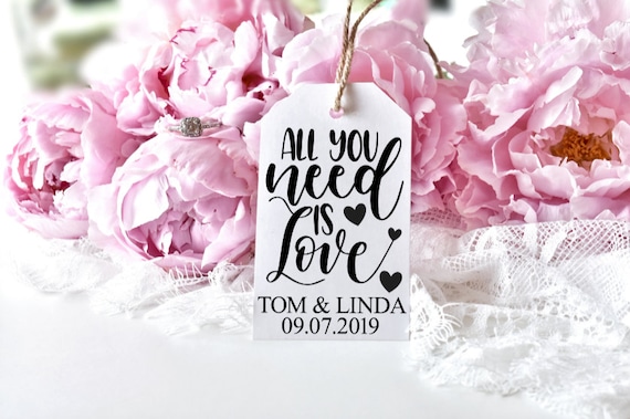 All You Need Is Love Tags, Thank You Tags, Wedding Favor Tags, Thank You Favor Tags, Bridal Thank You Tags, Favor Tags, Wedding Favors Il_570xn