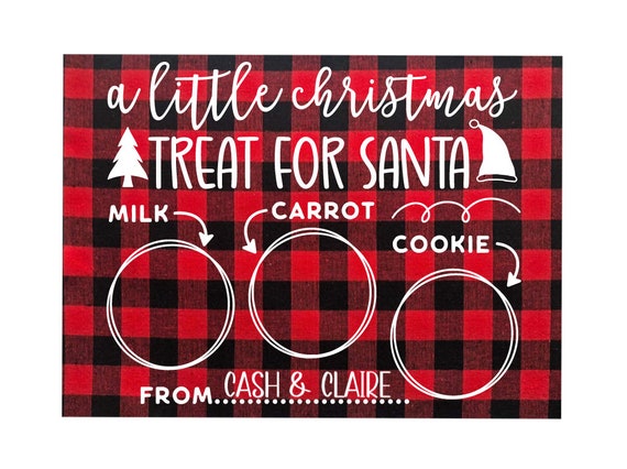 Christmas Placemat, Custom Christmas Placemat, Christmas Santa Placemat, Cookies and Milk for Santa, Christmas Decor, Christmas Gift Il_570xn