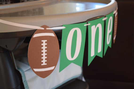 Football Highchair Banner, Football Theme Party, Football Party Decor, Football ONE Highchair, One High Chair Banner Il_570xn