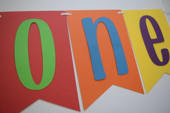 Rainbow High Chair Banner, Birthday Banner, Rainbow Birthday Banner, Rainbow Party Decor, Rainbow Theme, Rainbow Banner, 1st Birthday Decor Il_570xn