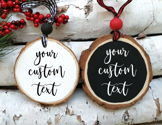 Custom Ornament, Wood Slice Ornament, Custom Wood Slice Ornament, Custom Ornament, Custom Christmas Ornament, Wood Ornament Il_570xn