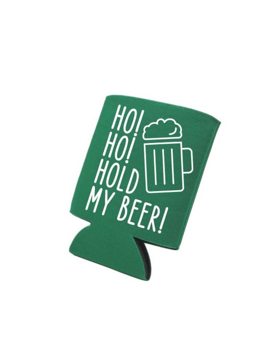 Christmas Can Cooler, Ho Ho Hold My Beer, Hold My Beer Can, White Elephant Gift, Stocking Stuffer, Red & White Can Cooler, Coworker Gift Il_570xn