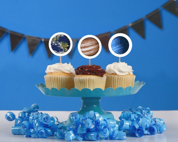 Solar System Cupcake Toppers Birthday Cupcake Toppers Solar