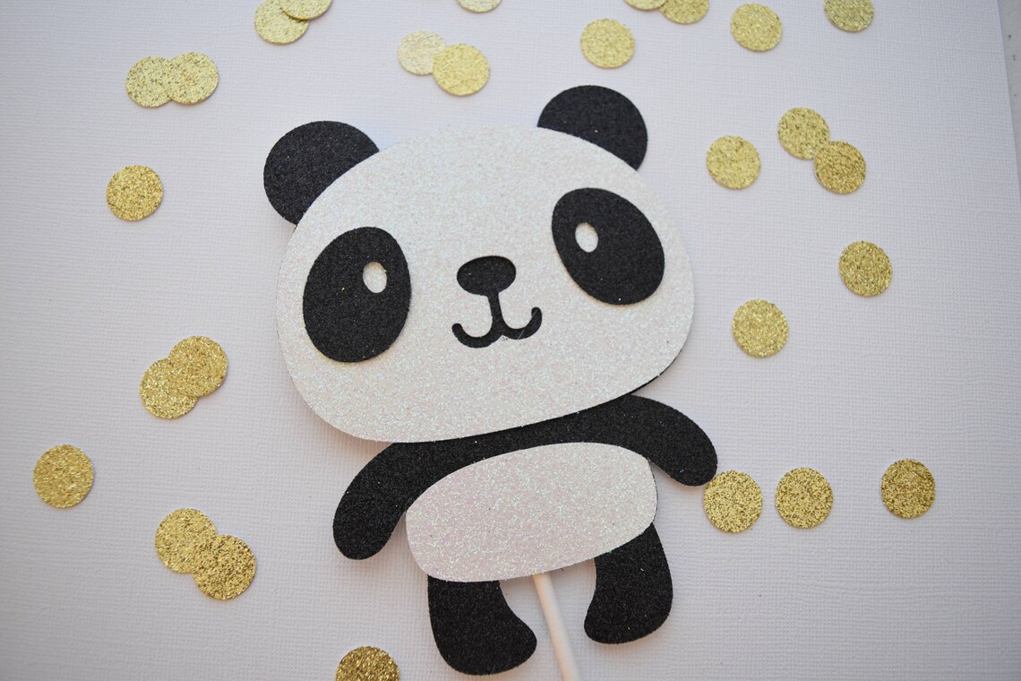 Panda Cake Topper Birthday Cake Topper Celebration Cake - Etsy