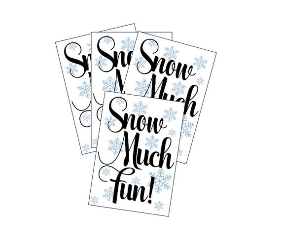 Snow Much Fun Stickers, Snowflake Stickers, Winter Onederland Envelope Sealer, Winter Stickers, Winter Birthday Stickers Il_570xn