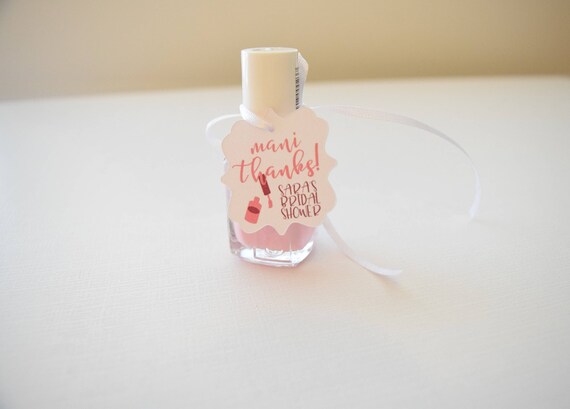 Mani Thanks Favor Tags, Mani Thanks, Bridal Shower Tags, Bridal Shower Favor Tags, Nail polish Tags, Favor Tags Il_570xn