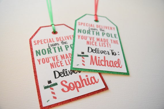 christmas tags santa tags from santa tags north pole tags santa gift tags christmas gift tags christmas labels personalized labels christmas tags from santa