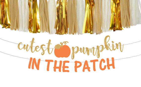 Little Pumpkin Banner, Pumpkin 1st Birthday, Baby Shower Banner, Cutest Pumpkin In The Patch Banner, Pumpkin Theme, Pumpkin Birthday Il_570xn