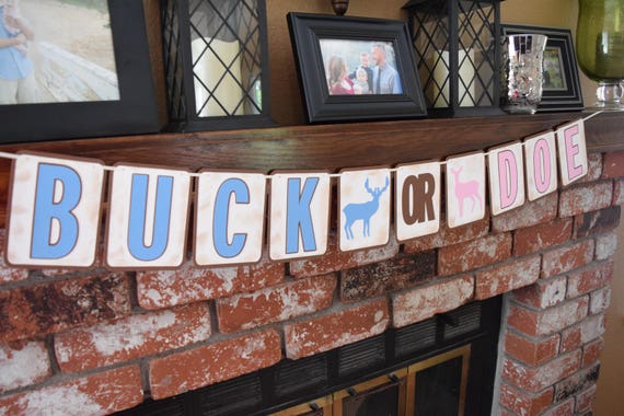 Buck or Doe Banner, Buck or Doe, Gender Reveal, Gender Reveal Banner, Gender Reveal Decor, Buck or Doe Decor, Gender Reveal Party Il_570xn