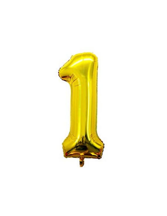 Gold 1 Mylar Balloon, Gold Birthday Balloons, First Birthday, Party Decor, Birthday Balloons, Foil Mylar Balloons Il_570xn