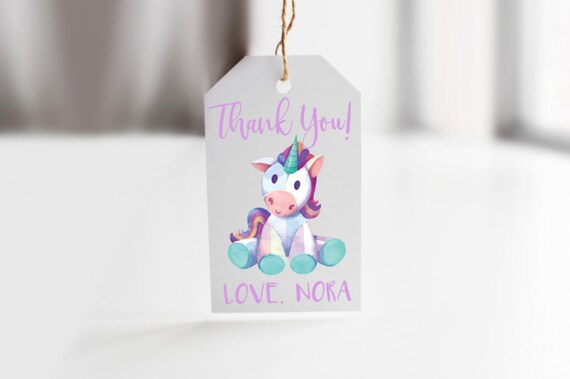 Unicorn Favor Tags, Unicorn Birthday Favor Tags, Unicorn Tags, Unicorn Labels, Baby Shower Favor Tags, Baby Shower Tags, Set of 12 Il_570xn