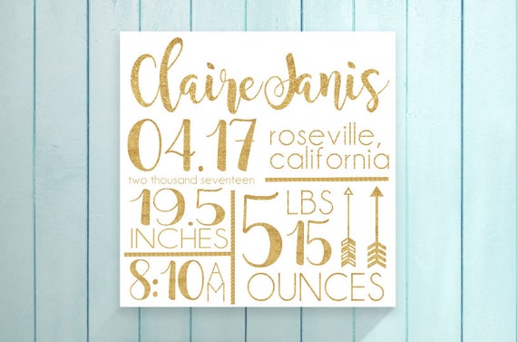 Personalized Baby Gift, Birth Stats, New Baby Stats Birth Announcement, Baby Shower Gift, Keepsake Baby Gift, Keepsake Birth Details Il_570xn