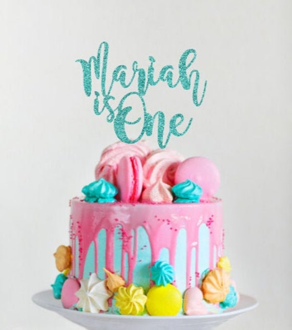 1st Birthday Cake Topper, Personalized Cake Topper, Gold Glitter ONE Cake Topper, 1st Birthday Decor, Cake Topper, Smash Cake Topper Il_570xn