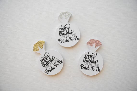 Mani Thanks Favor Tags, Mani Thanks, Bridal Shower Tag, Ring Favor Tag, Nail polish Tag, Favor Tags, Ring Favor Tags Il_570xn