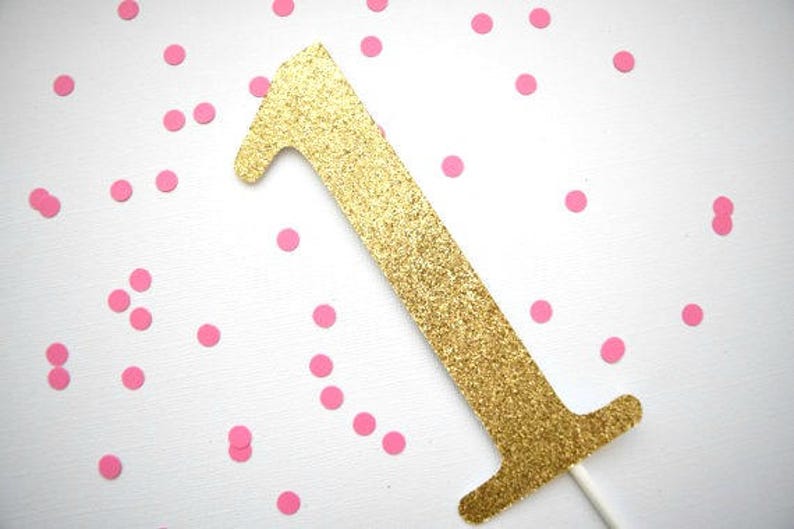 Gold Glitter 1 Cake Topper 1 Cake Topper Smash Cake Topper 1st Birthday Cake Topper Glitter 1 Cake Topper