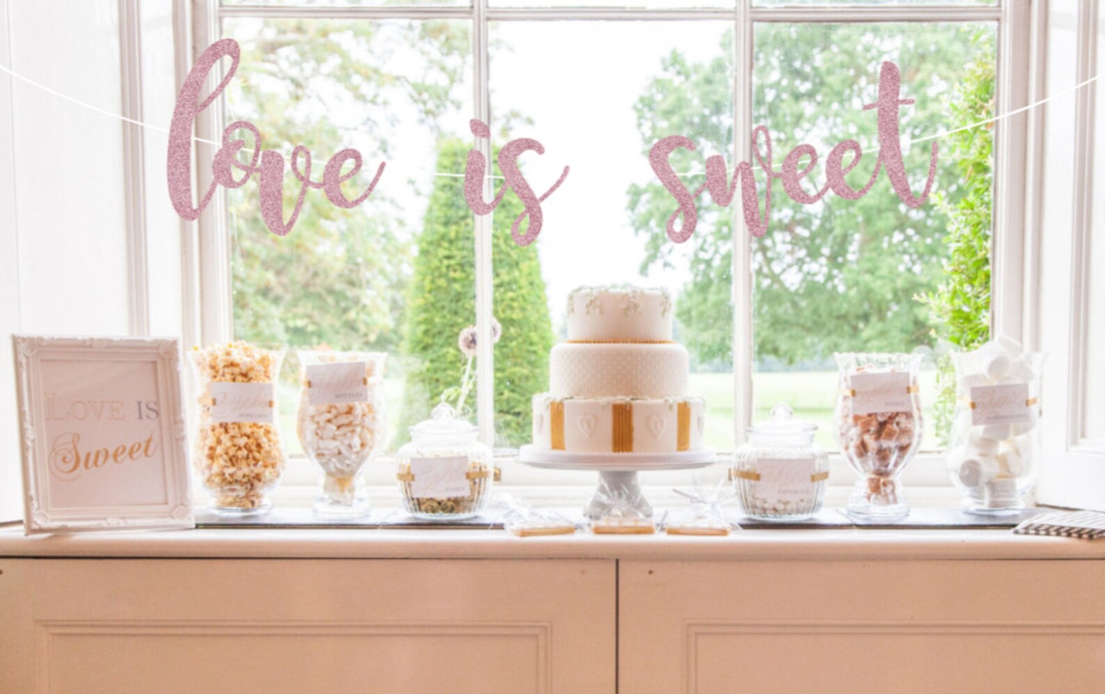 Love is Sweet Banner Bridal Shower Banner Love is Sweet | Etsy