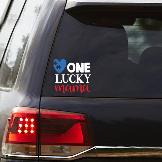 Autism Awareness Car Decal, Car Decal, Laptop Decal, Autism Decal, Autism Awareness Decal, One Lucky Mama Decal Il_570xn