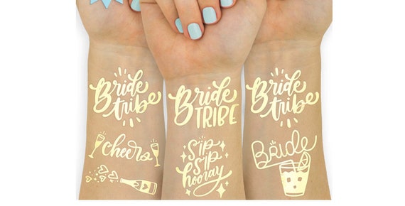 Bachelorette Tattoos, Bridal Tattoos, Bachelorette Party Favors, Bachelorette Favors, Temporary Tattoos, Bachelorette Party Decor, Set of 30 Il_570xn