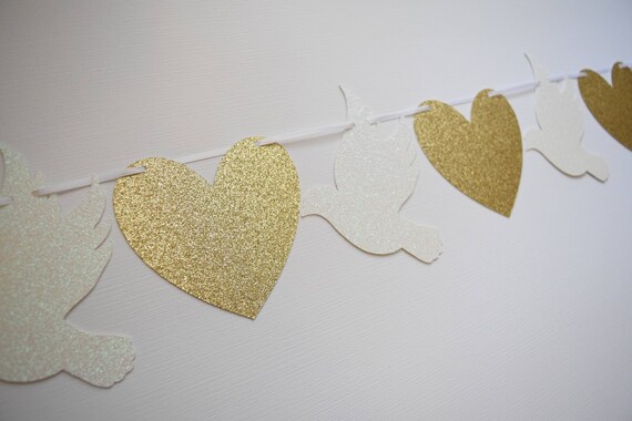 Christening Banner, Baptism Banner, Christening Garland, Baptism Garland, Dove Banner, Baptism Decor, Dedication Decor Il_570xn