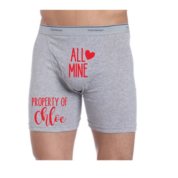 Anniversary Boxers, Valentine's Boxers, Boyfriend Valentine's Day Gift, Boyfriend Birthday Gift, Husband Birthday Gift
