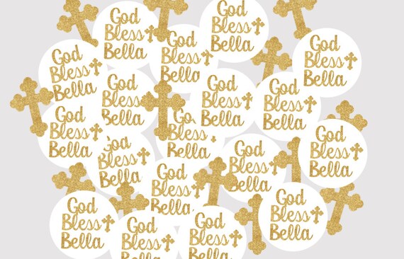 Custom Baptism Confetti, Cross Confetti, Baptism Confetti, Glitter Cross Confetti, Christening Confetti, Table Confetti, Glitter Confetti Il_570xn