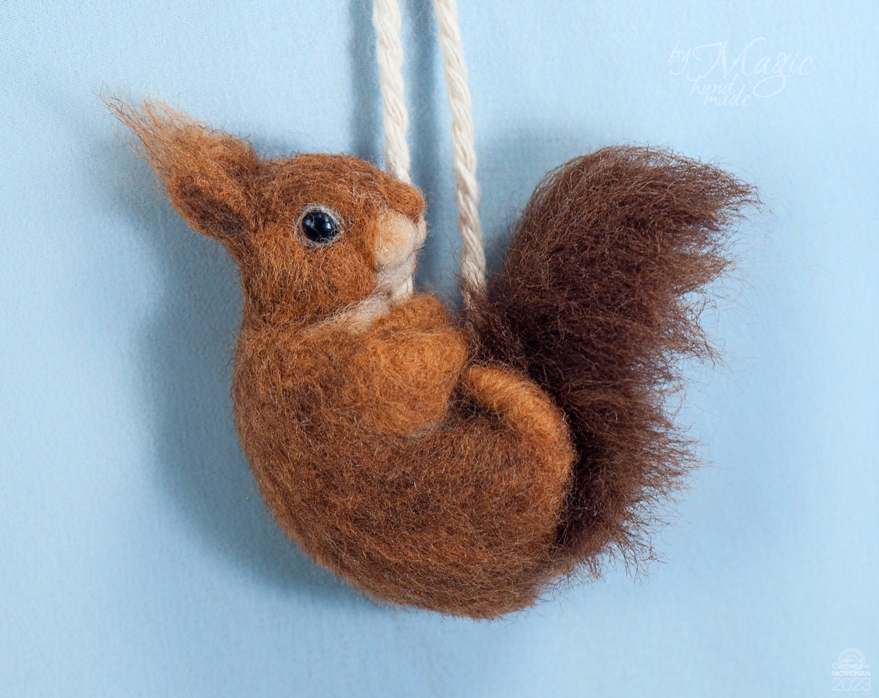 20 Pcs Squirrel Wood Cutouts With Hemp Ropes - DIY Craft Ornaments For Forest Theme Party - View #5