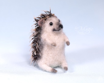 Ouriço de feltro agulhado: Ouriço de brinquedo de lã, 5 cm