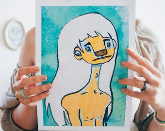 Snow Creature | art print A4