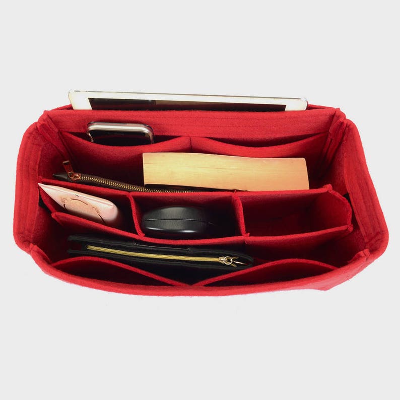 Purse Organizer with Removable Velcro Middle Compartments for Etsy